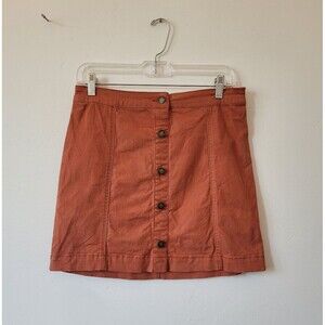 Copper Key Mini Skirt Burnt Orange Autumn Cozy Preppy Old Money Juniors XL